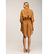 Камел риза рокля миди DRESS7809-1 снимка