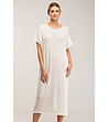 Бяла оversize рокля от фино плетиво-0 снимка
