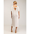 Бяла оversize рокля от фино плетиво-1 снимка