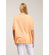 Памучна дамска оранжева блуза-1 снимка