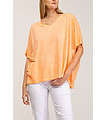 Памучна дамска оранжева блуза-2 снимка