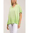 Памучна дамска светлозелена блуза-2 снимка