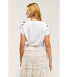 Памучна бяла дамска блуза-1 снимка