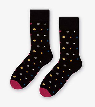 Unisex черни чорапи на точки  Mix Dots  снимка