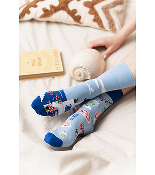 Unisex тематични чорапи  Santorini  снимка