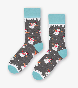 Unisex тематични чорапи Snowmen снимка
