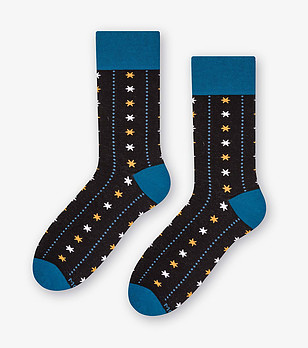 Unisex чорапи в черно и синьо Stars снимка