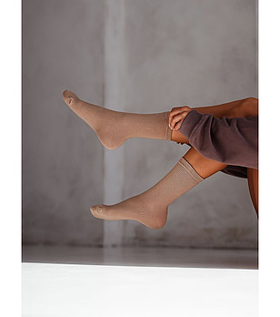 Unisex бежови чорапи снимка