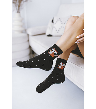 Черни unisex чорапи Wiewiórka  снимка