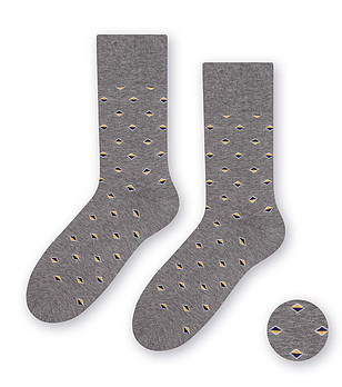 Сиви unisex чорапи с фигурални мотиви снимка