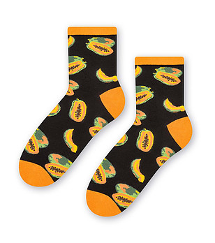 Unisex тематични чорапи в черно и оранжево снимка
