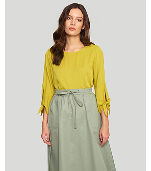 Дамска блуза в цвят маслина Melisa снимка