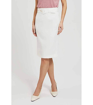 Бяла пола с колан Aldona снимка
