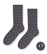 Мъжки сиви чорапи с фигурални мотиви-1 снимка