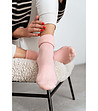 Розови unisex памучни чорапи-4 снимка