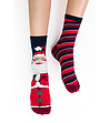 Тематични памучни чорапи в червено и тъмносиньо-0 снимка