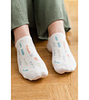 Къси unisex чорапи в екрю-2 снимка