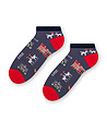 Къси unisex чорапи в цвят графит и червено-0 снимка