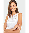 Бял топ с английска дантела Gladys-2 снимка