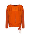 Оранжева дамска блуза с лъскав ефект Nivja-1 снимка