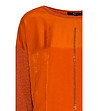 Оранжева дамска блуза с лъскав ефект Nivja-3 снимка