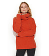 Оранжев дамски пуловер Zulina-0 снимка