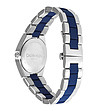 Дамски часовник в сребристо и синьо-1 снимка