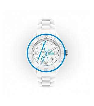 Unisex часовник в бяло и синьо снимка