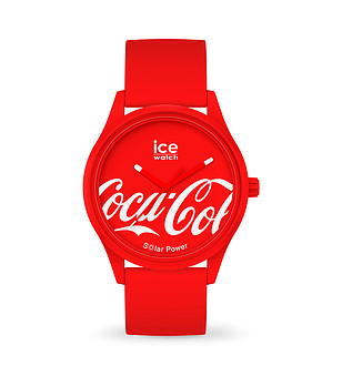 Червен  unisex часовник с лого снимка