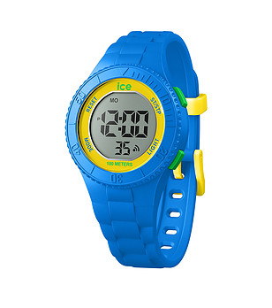 Unisex дигитален часовник в синьо и жълто снимка