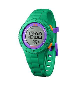 Unisex дигитален часовник в зелено и лилаво снимка