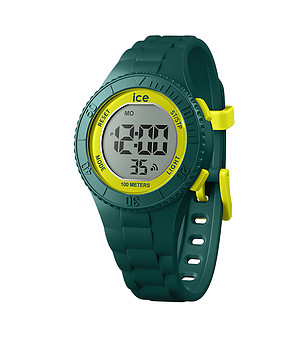 Unisex дигитален часовник в тъмнозелено и жълто снимка