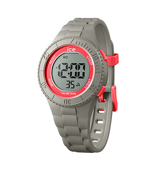 Unisex дигитален часовник в сиво и червено снимка