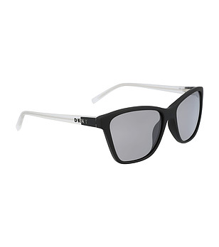 Дамски слънчеви очила с черна рамка и бели дръжки снимка