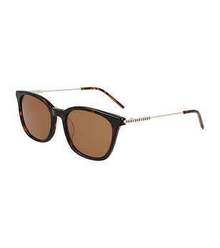 Кафяви дамски слънчеви очила с метални дръжки снимка