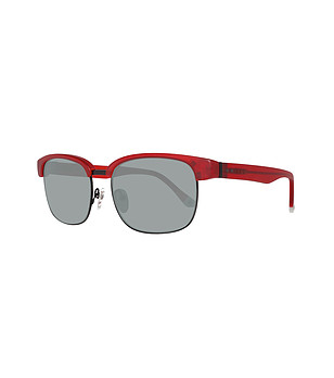 Мъжки слънчеви очила с червени полурамки снимка