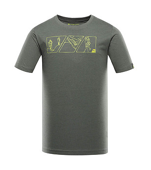 Памучна мъжка тениска в цвят каки Goraf снимка