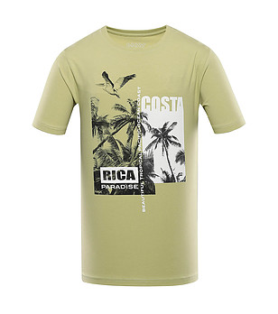 Мъжка памучна тениска в зелен нюанс Jurg снимка