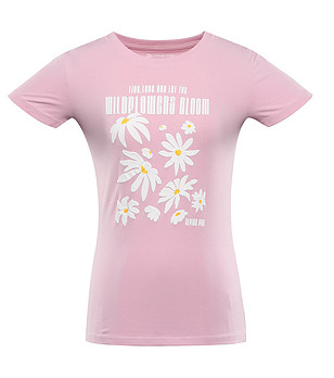 Розова памучна дамска тениска Norda снимка