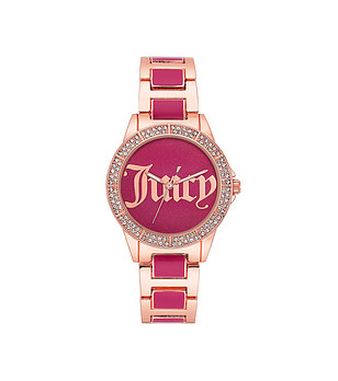 Дамски часовник в розовозлатисто и тъмнорозово снимка