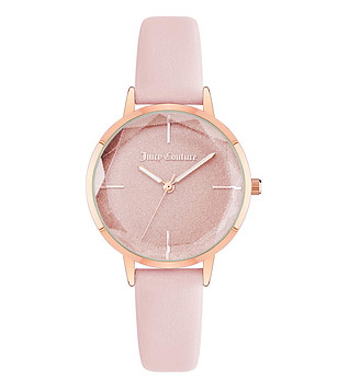 Розов дамски часовник с розовозлатист корпус снимка