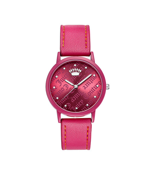 Розов дамски часовник с каишка снимка