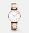 Дамски часовник с розовозлатист корпус и бял циферблат-0 снимка