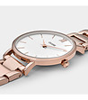 Дамски часовник с розовозлатист корпус и бял циферблат-1 снимка