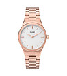 Дамски часовник в розовозлатисто с бял циферблат-0 снимка