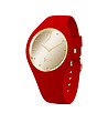 Червен дамски часовник със златист циферблат-0 снимка