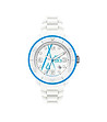 Мъжки бял часовник със сини кантове-0 снимка