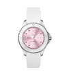 Дамски часовник в бяло, сребристо и розово-0 снимка