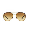 Златисти мъжки слънчеви очила тип авиатор-1 снимка
