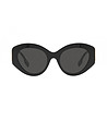 Черни дамски слънчеви очила с овални лещи-1 снимка